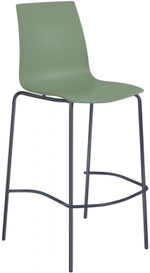 Стул пластиковый барный Papatya X-Treme BSL Pro, антрацит, зеленый