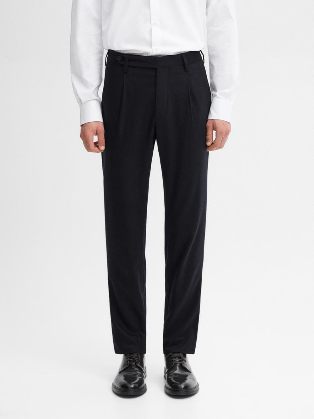 Massimo Dutti Костюмные брюки из смесовой шерсти, темно-синий