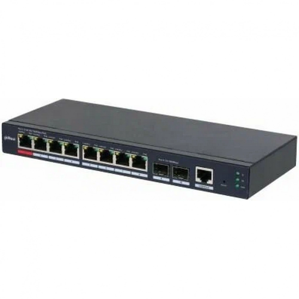 Коммутатор Dahua DH-S4210-8GT-110 (L2) 10x1Гбит/с 2SFP 8PoE 110W управляемый