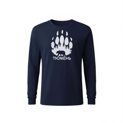 Футболка "Лапа" с длинным рукавом х/б в асс-те