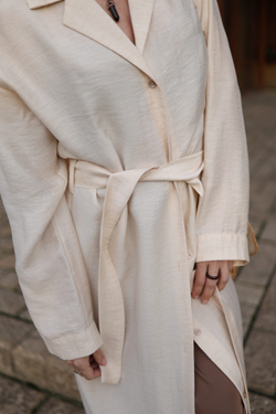 Рубашка длинная "Бежевый песок"