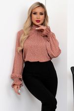 Блуза Моника (терракот/горошек) Б11-217/3 Nikol
