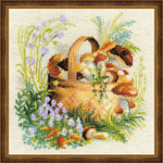 "Грибное лукошко"-1363  вышивка