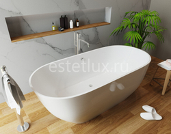 Ванна из литьевого мрамора Эстет Майами 150х75 белая, ФР-00016604