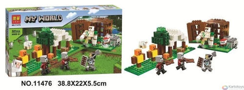 Конструктор Майнкрафт "Аванпост разбойников" 321 дет.