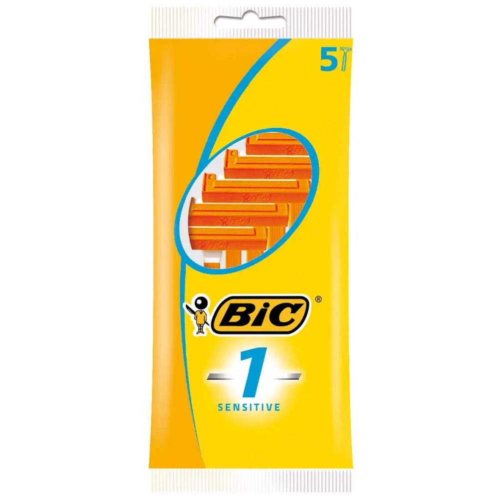 Станки одноразовые для бритья BIC 1 для чувствительной кожи 5 шт/уп