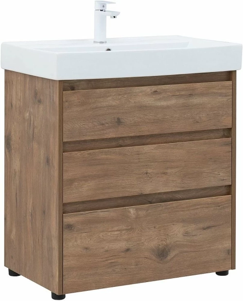 Тумба с раковиной Aquanet Nova Lite 302474 75 дуб рустикальный