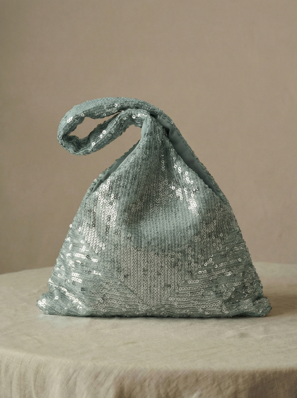 Свадебный клатч бирюзового цвета с пайетками