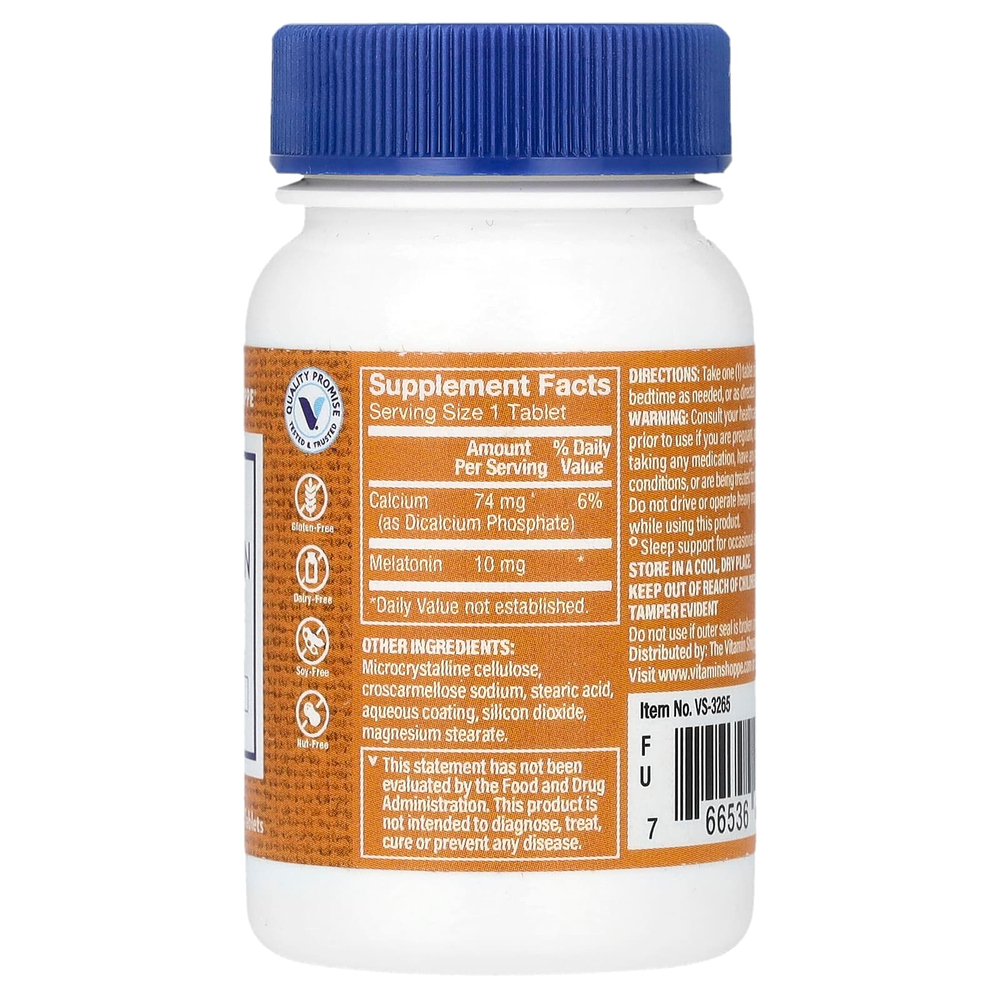 The Vitamin Shoppe, мелатонин, 10 мг, 60 таблеток