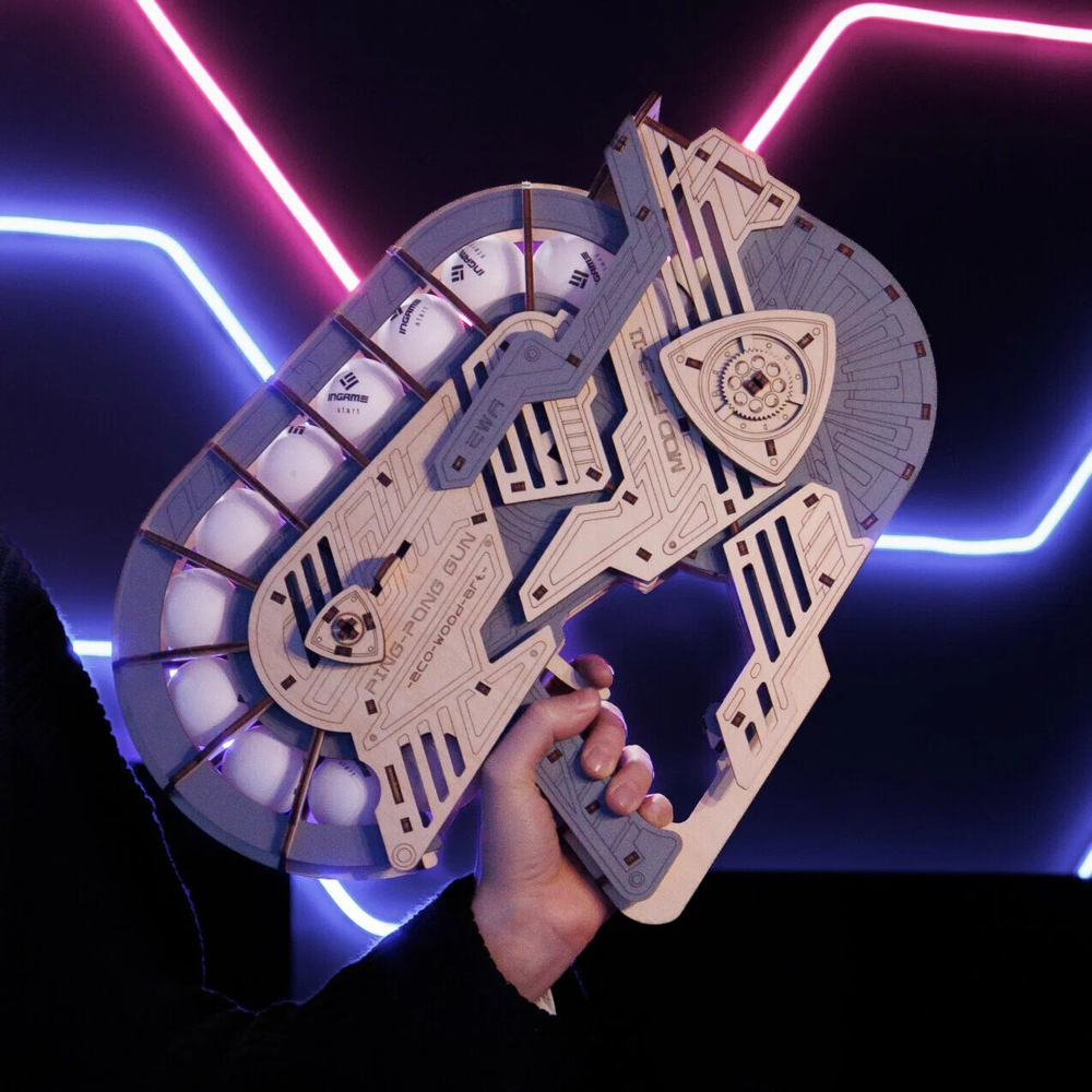 Деревянный конструктор Пинг-Понг Пушка (EWA)