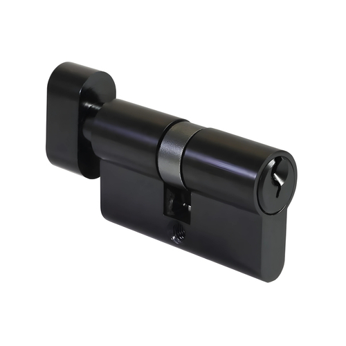 Механизм цилиндровый PC60 (30Cх30) BL 5 ключей (черный)