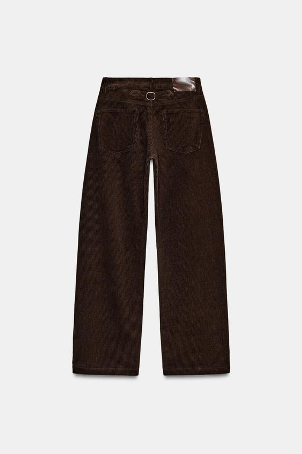 ZARA ВЕЛЬВЕТОВЫЕ БРЮКИ ПРЯМОГО КРОЯ, КОРИЧНЕВЫЙ