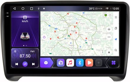 Магнитола для AUDI TT 2006-2014 (8J) - Carmedia OL-9101 QLed+2K, Android 12, TS10,  CarPlay, 4G SIM-слот