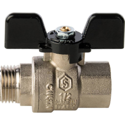 Кран шаровой муфта/резьба полнопроходной (бабочка) 15