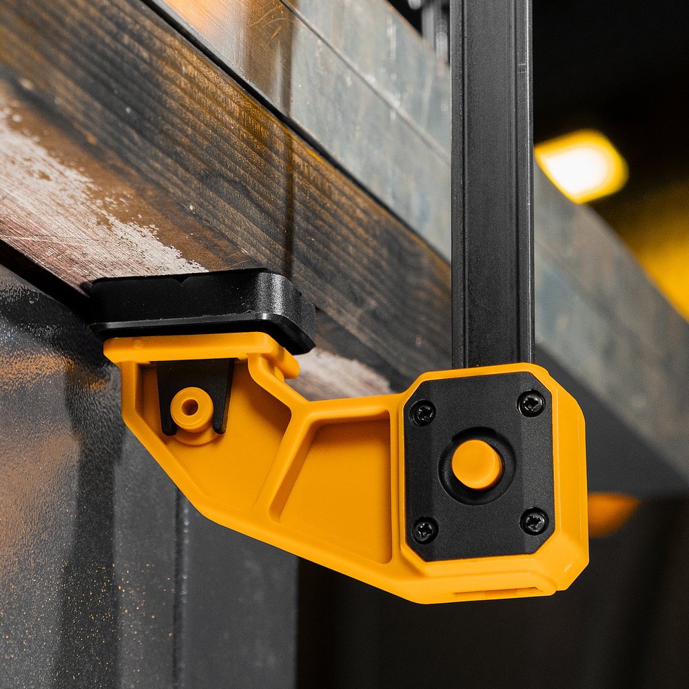 Струбцина F-образная, быстрозажимная, 450 х 80 мм, усиленный нейлоновый корпус Denzel