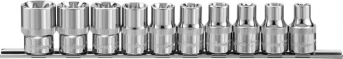 Набор торцевых головок OMBRA "TORX" 1/2"DR на держателе, E8-E24 10 предметов   912610