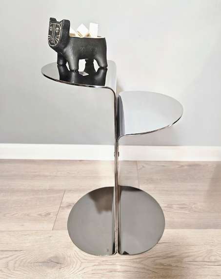 Журнальный столик 4501, полированная сталь