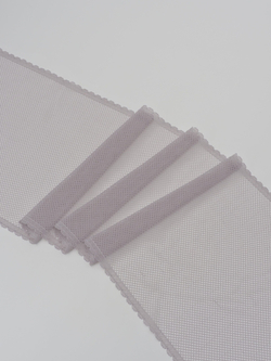 Эластичное кружево светло-серое крупная ячейка ширина 23 см