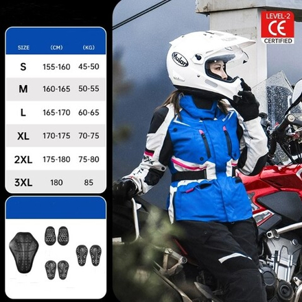 Мотокуртка женская SULAITE SLT0607 Sky blue 2XL