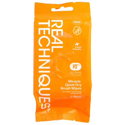 Real Techniques, Cleanse + Extension, быстросохнущие салфетки для расчесывания, 20 шт.