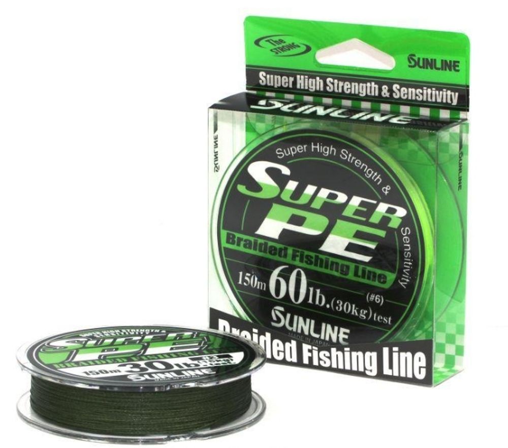 Шнур Sunline Super PE light green 150 м 8lb 4кг