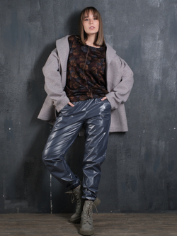 Жакет - полупальто/дымчато -лиловый