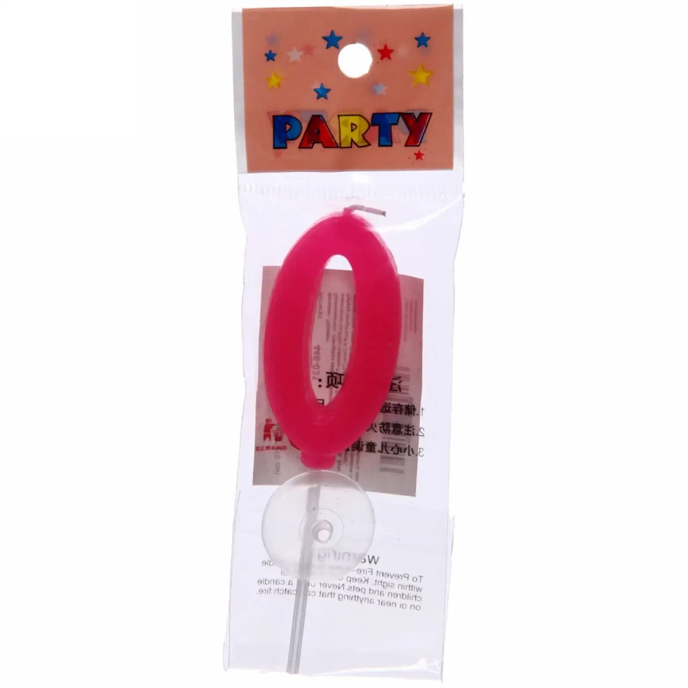 Свеча для торта Цифра Самоцвет «0» (10 см)