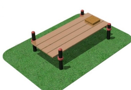 ПОМОСТ ДЛЯ ВЫПОЛНЕНИЯ ИСПЫТАНИЯ "СГИБАНИЕ-РАЗГИБАНИЕ РУК В УПОРЕ ЛЕЖА НА ПОЛУ" С ПЛАТФОРМОЙ ДЛЯ ФИКСАЦИИ РЕЗУЛЬТАТОВ ВЫПОЛНЕНИЯ ИСПЫТАНИЯ