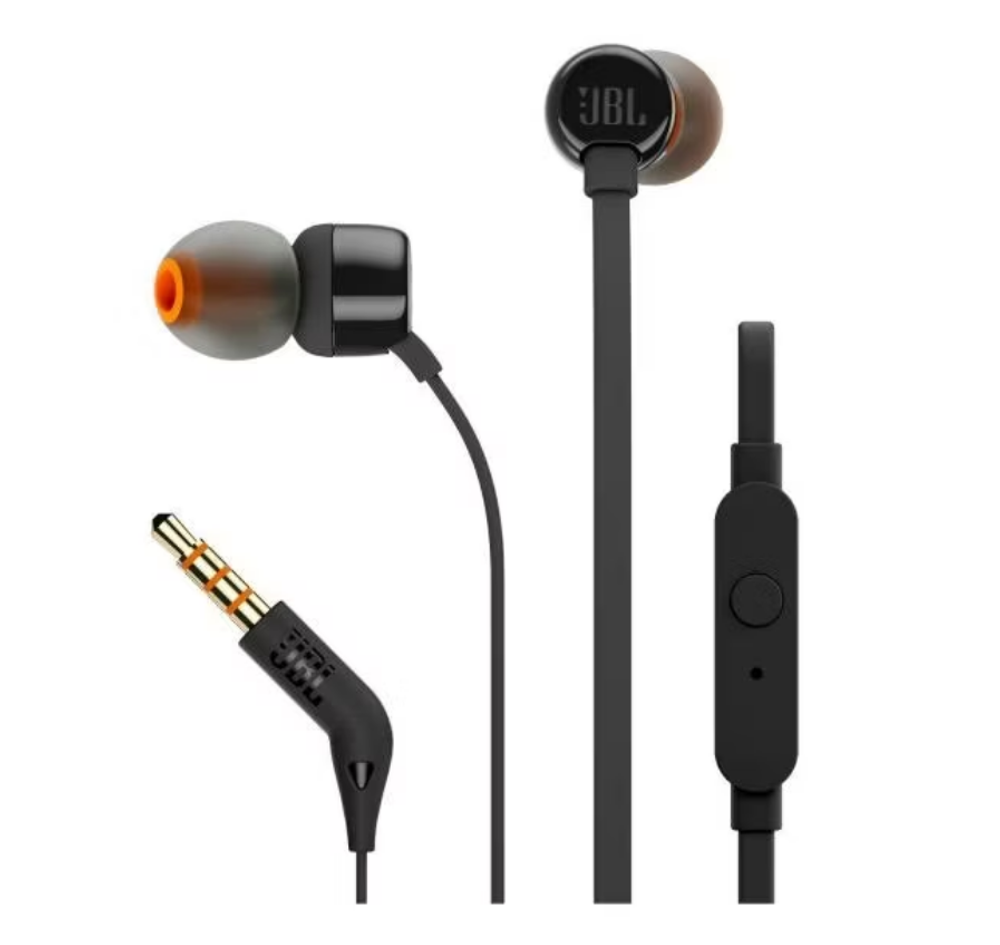 Наушники внутриканальные JBL T110 Black (JBLT110BLK) (q)