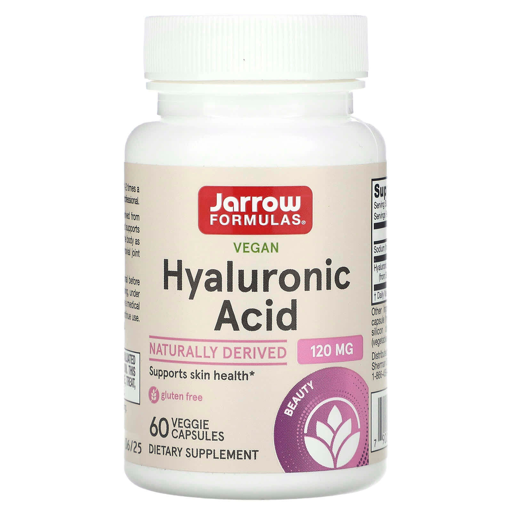 Jarrow Formulas, Веганская гиалуроновая кислота, 60 растительных капсул