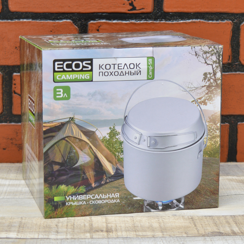 Котелок 3л алюминиевый походный Camp-S8