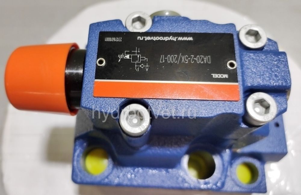 DA20-1-5X/200-17 - Разгрузочный предохранительный клапан Ду25 с давлением настройки до 200 бар, с разностью срабатывания в 17%, внешний дренаж - нет