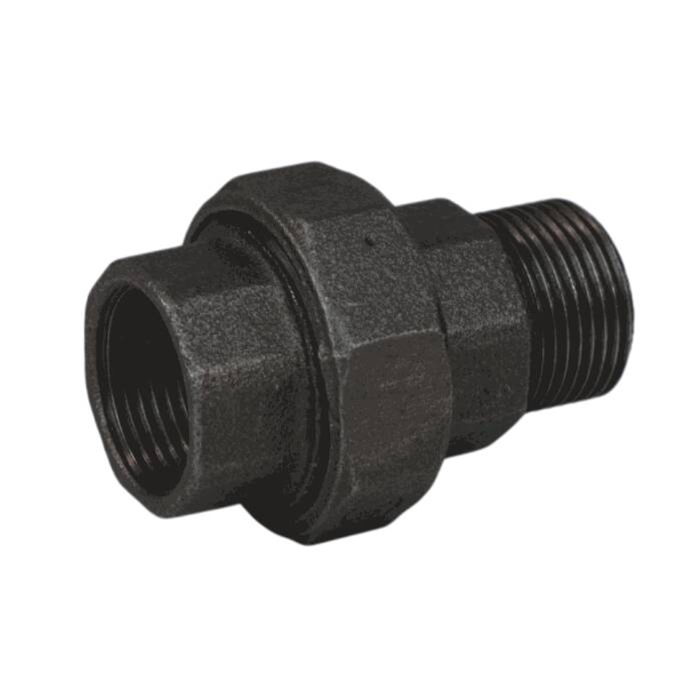 Соединитель конусный черный, американка, ВР-НР, Fittex PLUS