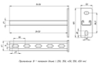 STRUT-консоль 41x21 мм, основание 550 мм EKF