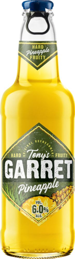 Пиво Тони&#39;с Гаррет Хард Ананас / Tony&#39;s Garret Hard Pineapple 0.4 - стекло