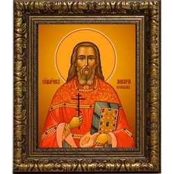 Макарий Соловьев, священномученик, пресвитер. Икона на холсте.