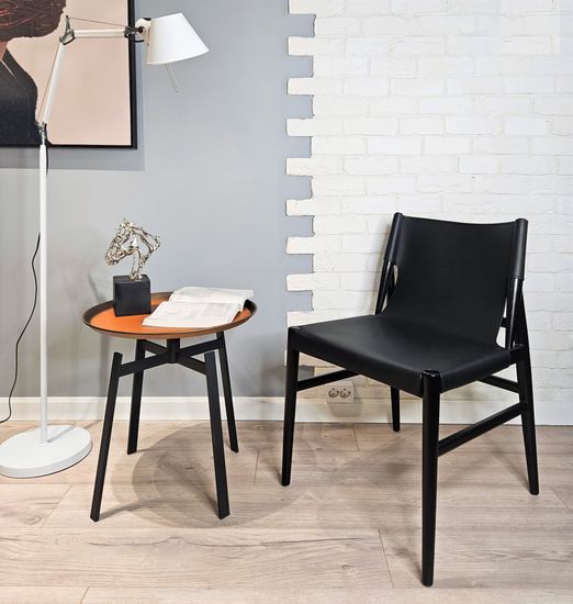 Стул Voyage черное дерево и экокожа