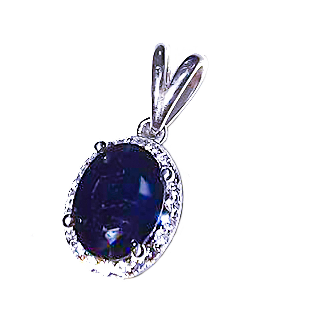 Кулон "Аселла" сапфир, фианит