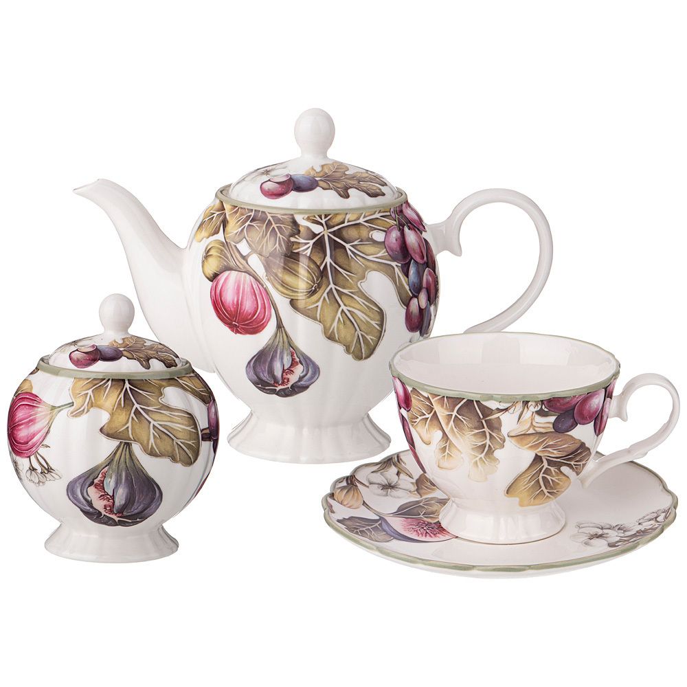 ЧАЙНЫЙ СЕРВИЗ LEFARD "VILLAGE" ИНЖИР НА 6 ПЕР. 14 ПР. 750/400/270 МЛ (КОР=2НАБ.)