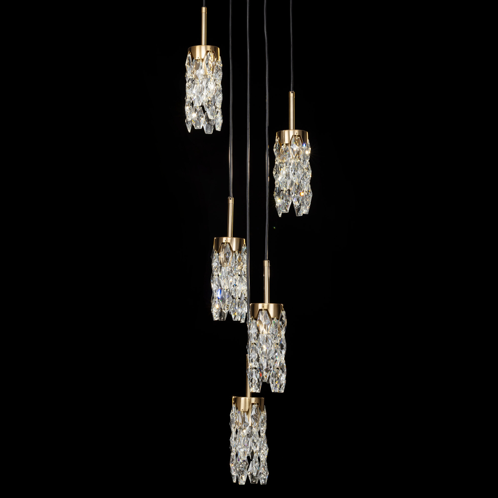 Citilux RONIN CL326015 Подвесной каскадный хрустальный светильник