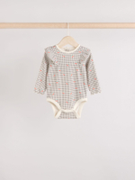 Боди с длинным рукавом для малышей Next E67-025, 3 шт., Молочный, Бежевый