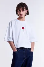 Футболка Гербарий Мак Белая