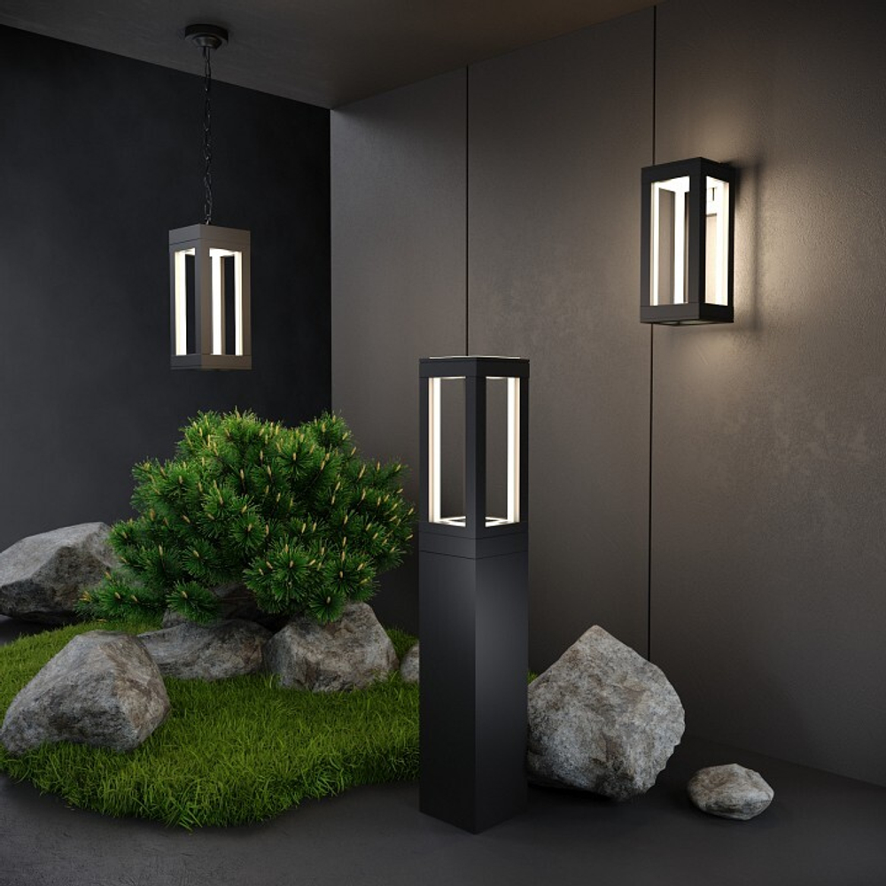 Уличный наземный низкий светильник Elektrostandard 1529 TECHNO LED черный