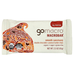 GoMacro, MacroBar®, Smooth Santury, двойные шоколадные чипсы с арахисовой пастой, 4 батончика по 65 г (2,3 унции)