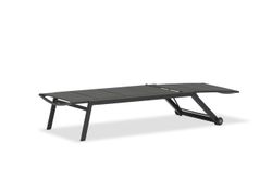 Visby, лежак антрацит, алюминий/текстилен