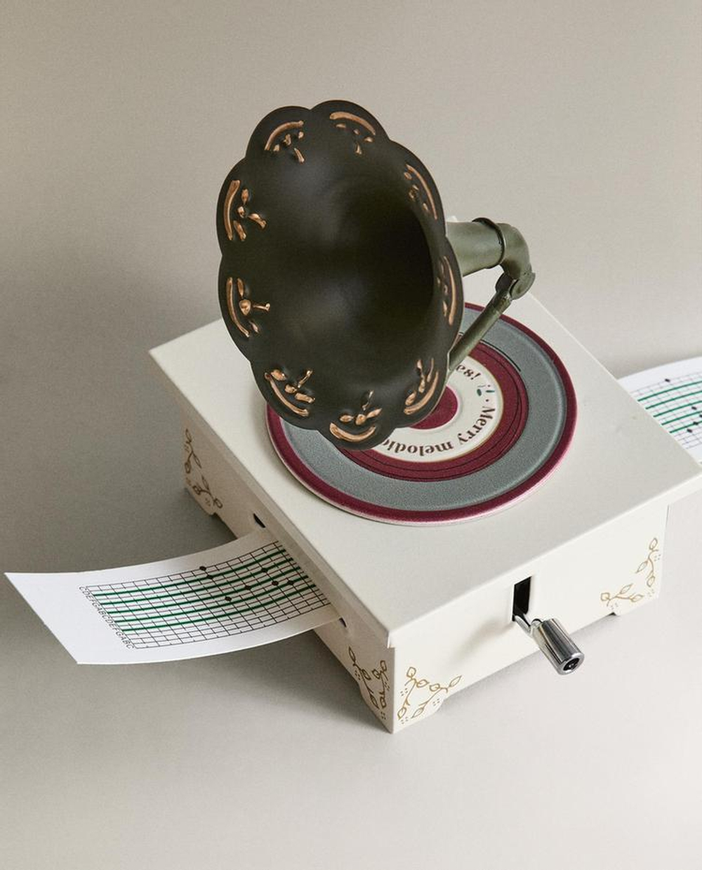 ZARA HOME ДЕТСКАЯ РОЖДЕСТВЕНСКАЯ ИГРУШКА ГРАММОФОН, КРЕМОВЫЙ