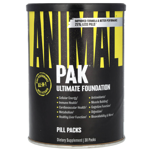 Animal, PAK®, Ultimate Foundation, мультивитаминный комплекс, 30 пакетиков