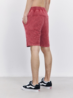 Шорты garment dyed (бордовый)