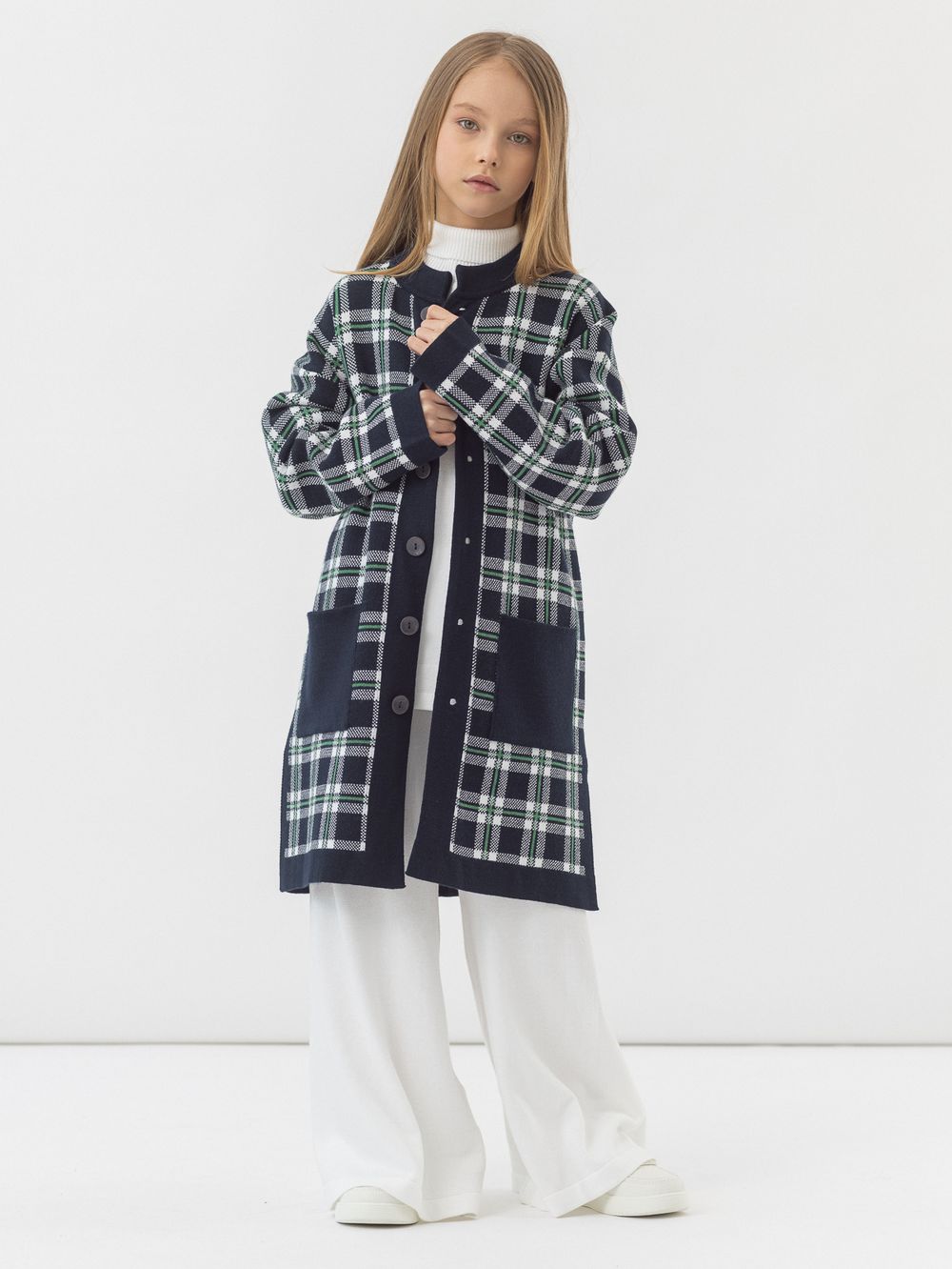 Кардиган синий для девочки арт. AT922