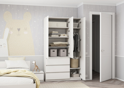 ШР-03 Шкаф СИТИ с ящиками белый